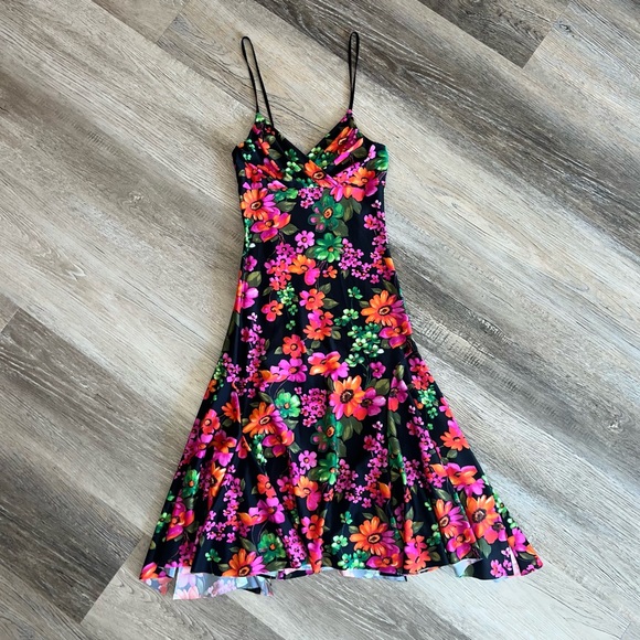 NWT Amen Fluo Floral midi dress as seen on Hailey Bieber - Picture 4 of 11